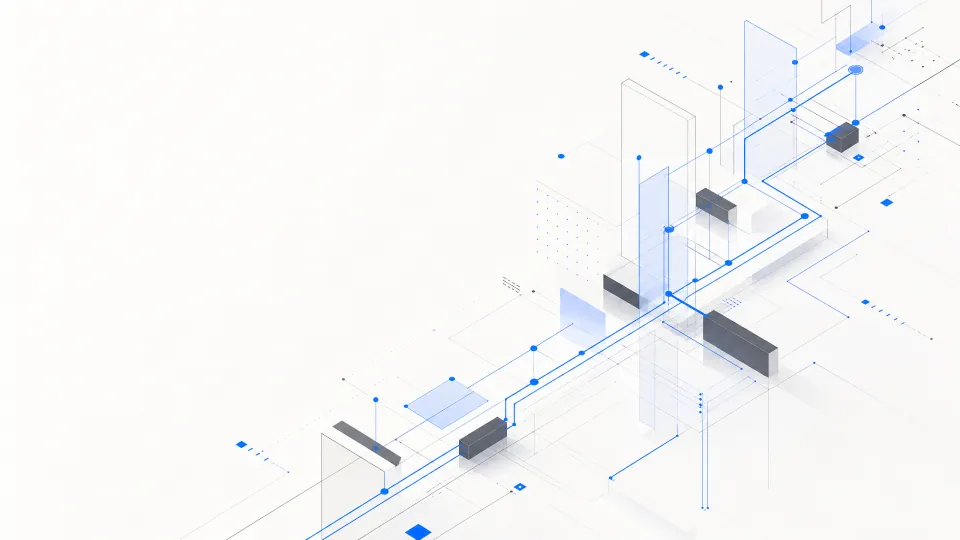 Abstract system connections in Liberdade Signal Blue